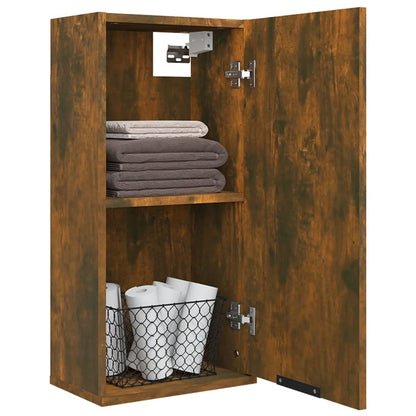 vidaXL Wall-mounted Bathroom Cabinet Smoked Oak 32x20x67 cm