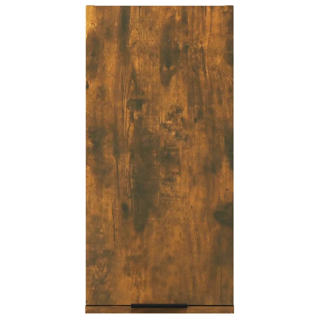 vidaXL Wall-mounted Bathroom Cabinet Smoked Oak 32x20x67 cm