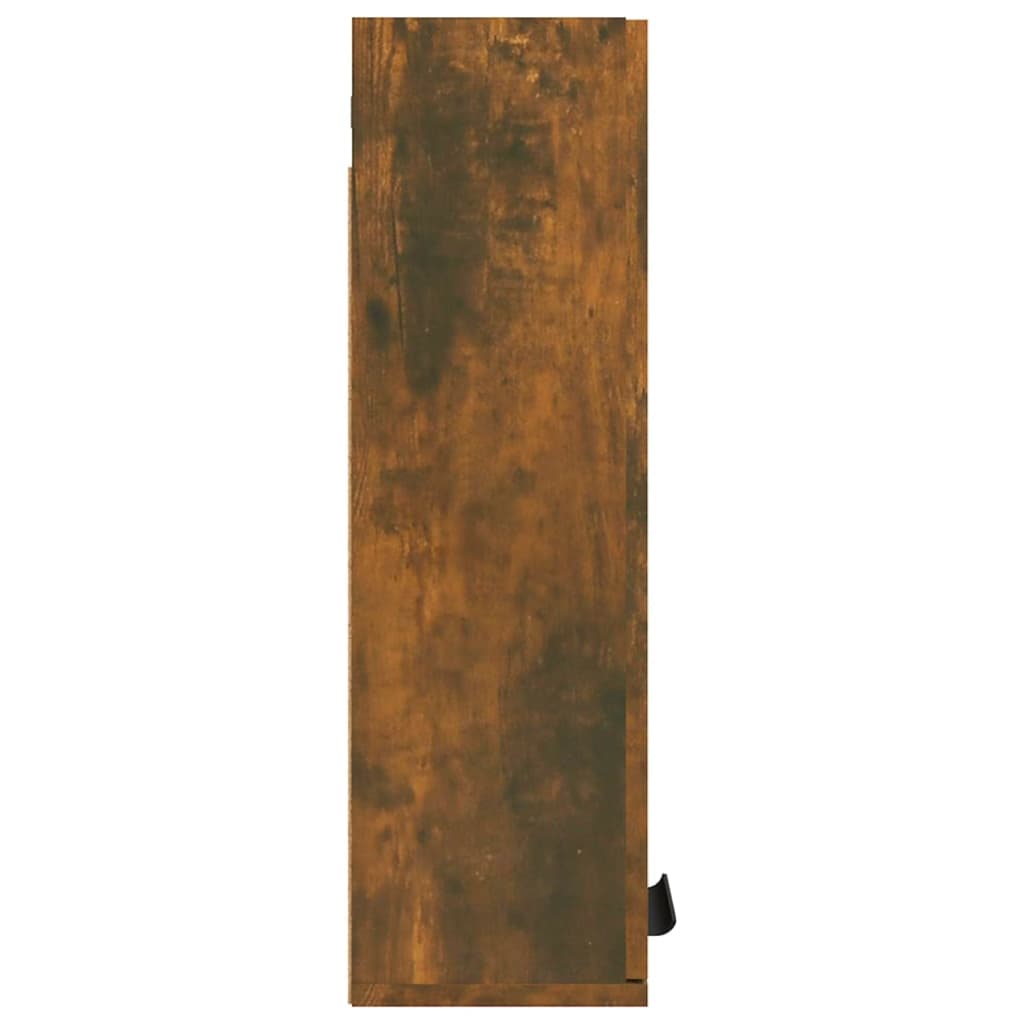 vidaXL Wall-mounted Bathroom Cabinet Smoked Oak 32x20x67 cm