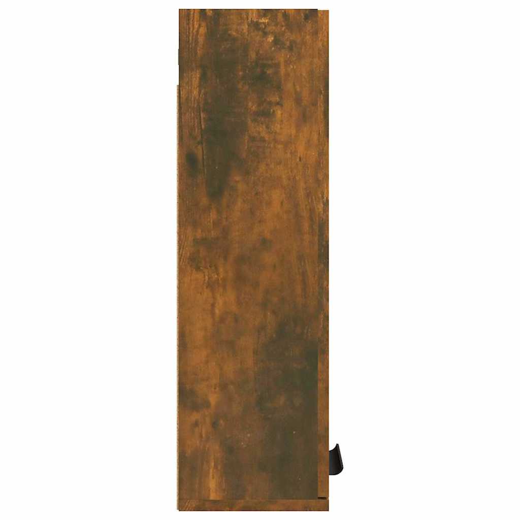 vidaXL Wall-mounted Bathroom Cabinet Smoked Oak 32x20x67 cm