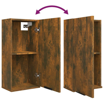 vidaXL Wall-mounted Bathroom Cabinet Smoked Oak 32x20x67 cm