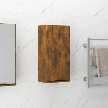 vidaXL Wall-mounted Bathroom Cabinet Smoked Oak 32x20x67 cm