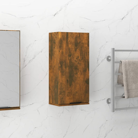 vidaXL Wall-mounted Bathroom Cabinet Smoked Oak 32x20x67 cm