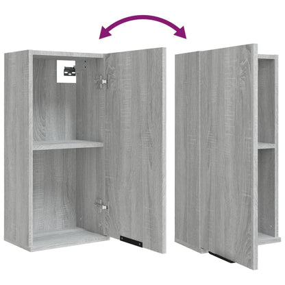 vidaXL Wall-mounted Bathroom Cabinet Grey Sonoma 32x20x67 cm