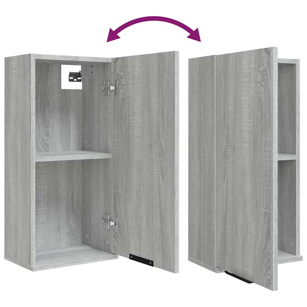 vidaXL Wall-mounted Bathroom Cabinet Grey Sonoma 32x20x67 cm
