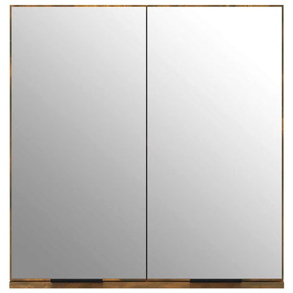 vidaXL Bathroom Mirror Cabinet Smoked Oak 64x20x67 cm