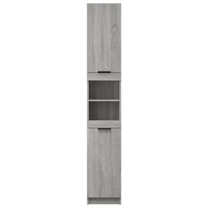 vidaXL Bathroom Cabinet Grey Sonoma 32x34x188.5 cm Engineered Wood