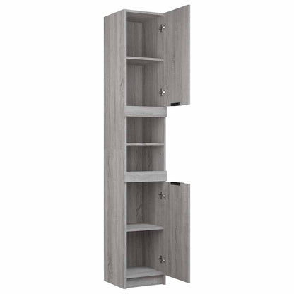 vidaXL Bathroom Cabinet Grey Sonoma 32x34x188.5 cm Engineered Wood