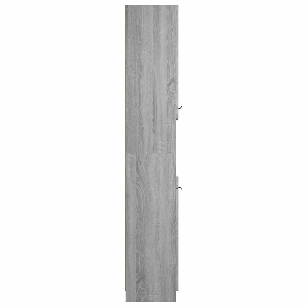 vidaXL Bathroom Cabinet Grey Sonoma 32x34x188.5 cm Engineered Wood