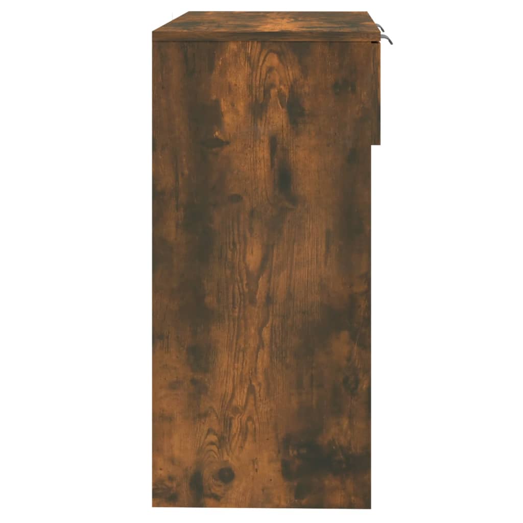 vidaXL Console Table Smoked Oak 90x36x75 cm Engineered Wood