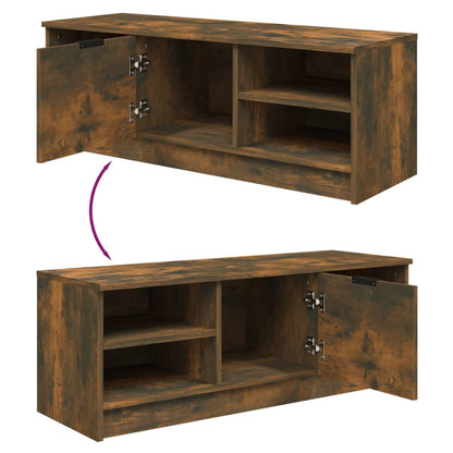 vidaXL TV Cabinet Smoked Oak 102x35.5x36.5 cm Engineered Wood