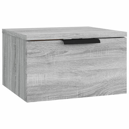 vidaXL Wall-mounted Bedside Cabinet Grey Sonoma 34x30x20 cm