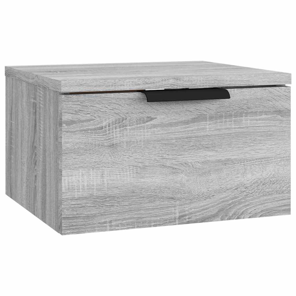 vidaXL Wall-mounted Bedside Cabinets 2 pcs Grey Sonoma 34x30x20 cm