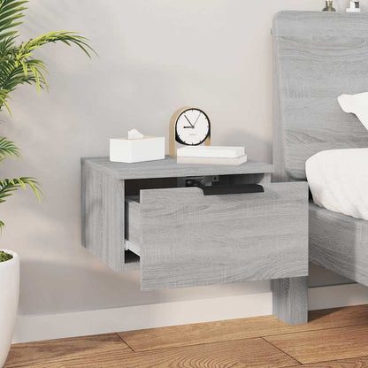 vidaXL Wall-mounted Bedside Cabinets 2 pcs Grey Sonoma 34x30x20 cm