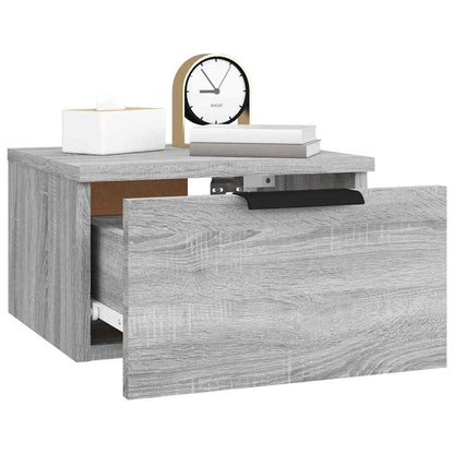 vidaXL Wall-mounted Bedside Cabinets 2 pcs Grey Sonoma 34x30x20 cm