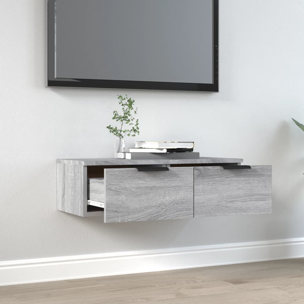 vidaXL Wall Cabinet Grey Sonoma 68x30x20 cm Engineered Wood