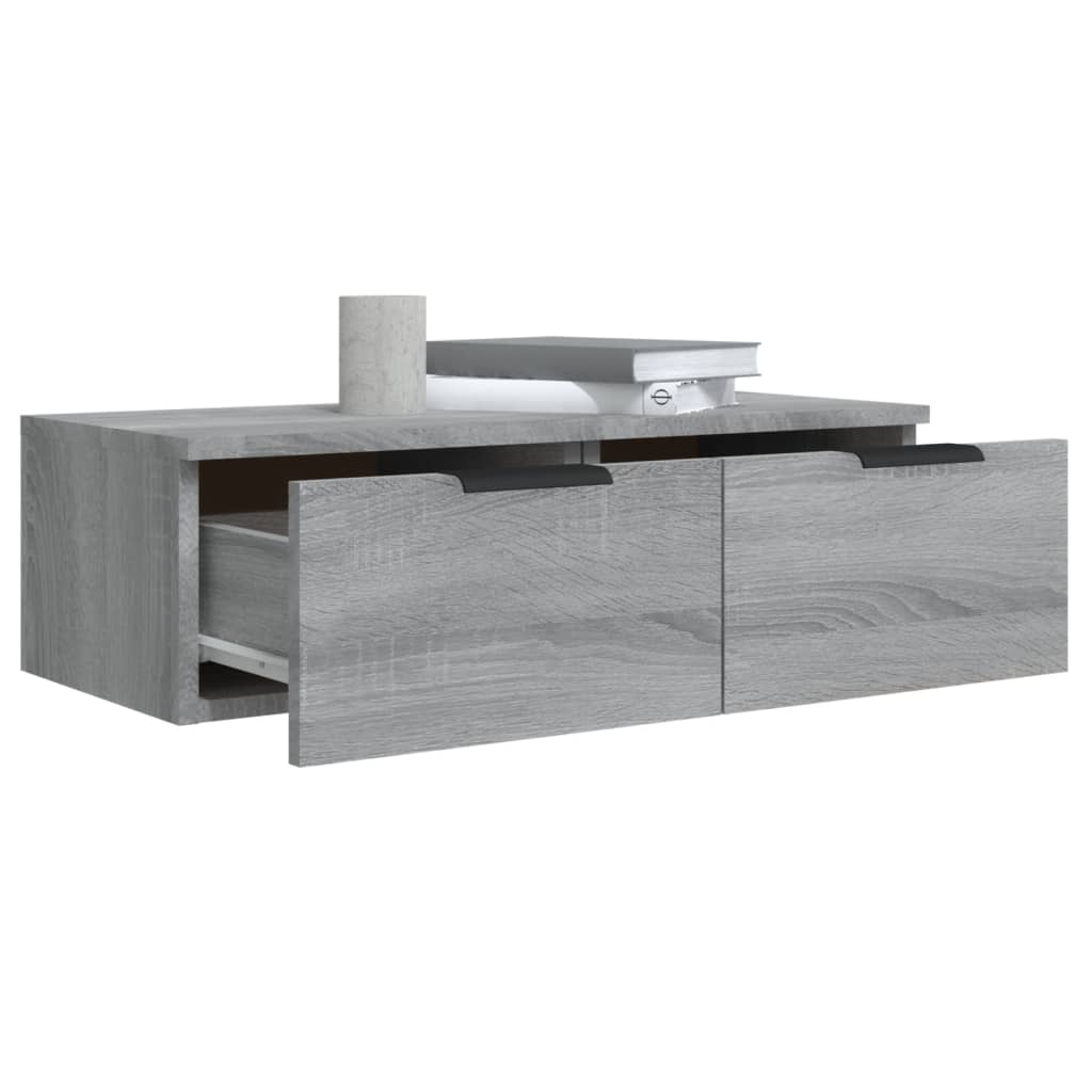 vidaXL Wall Cabinet Grey Sonoma 68x30x20 cm Engineered Wood