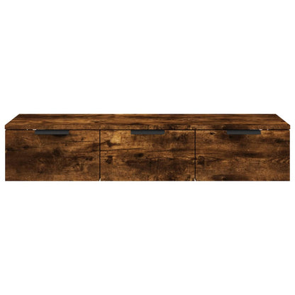 vidaXL Wall Cabinet Smoked Oak 102x30x20 cm Engineered Wood