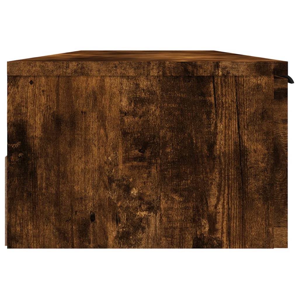vidaXL Wall Cabinet Smoked Oak 102x30x20 cm Engineered Wood