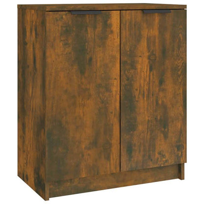 vidaXL Shoe Cabinet Smoked Oak 59x35x70 cm Engineered Wood