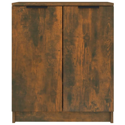vidaXL Shoe Cabinet Smoked Oak 59x35x70 cm Engineered Wood