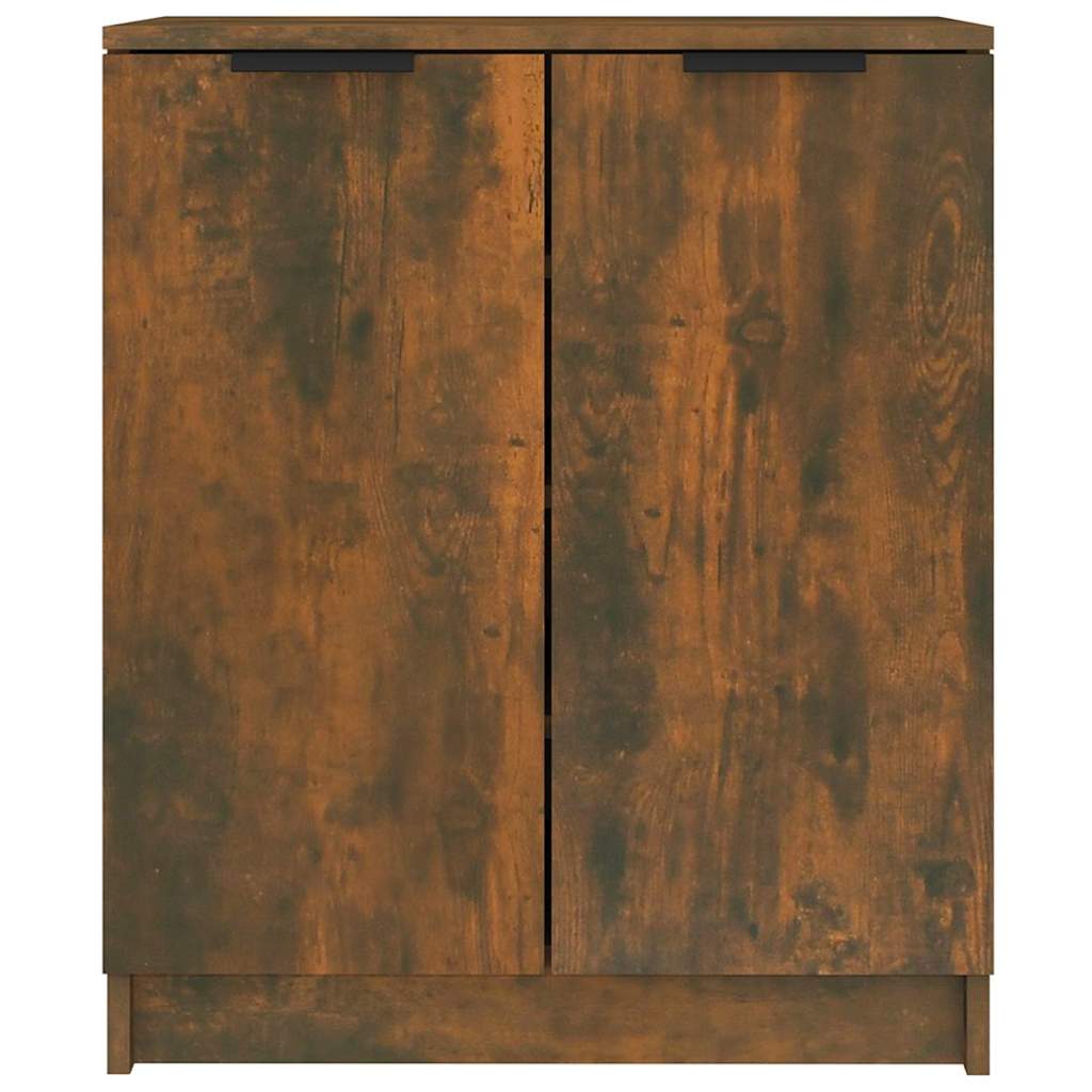 vidaXL Shoe Cabinet Smoked Oak 59x35x70 cm Engineered Wood