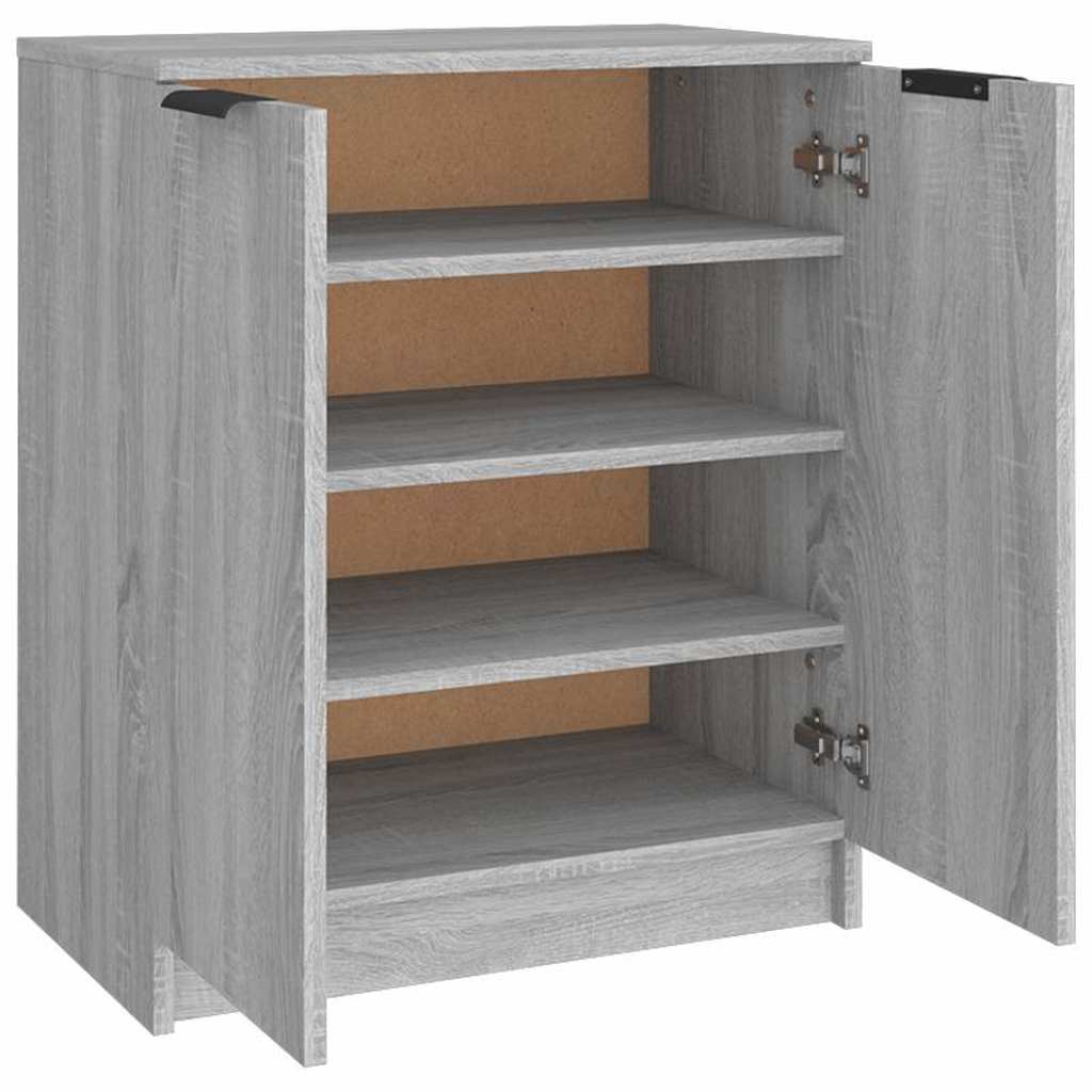 vidaXL Shoe Cabinet Grey Sonoma 59x35x70 cm Engineered Wood