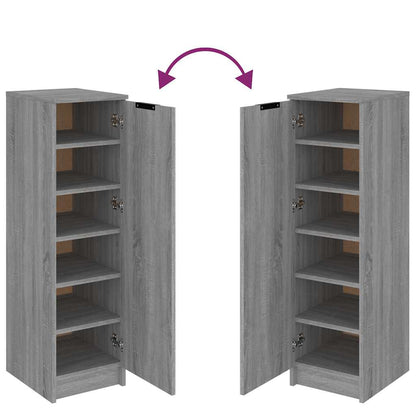 vidaXL Shoe Cabinet Grey Sonoma 30x35x100 cm Engineered Wood