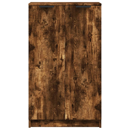 vidaXL Shoe Cabinet Smoked Oak 59x35x100 cm Engineered Wood