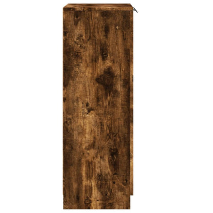 vidaXL Shoe Cabinet Smoked Oak 59x35x100 cm Engineered Wood