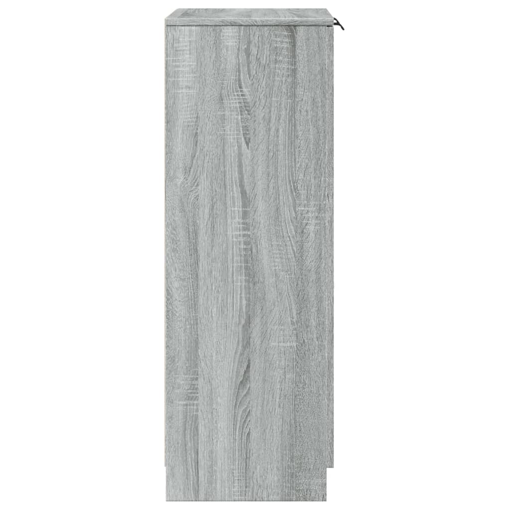 vidaXL Shoe Cabinet Grey Sonoma 59x35x100 cm Engineered Wood