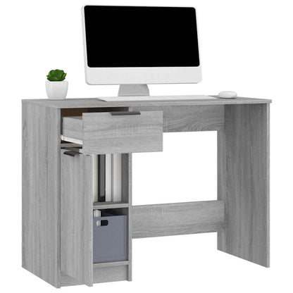 vidaXL Desk Grey Sonoma 100x50x75 cm Engineered Wood