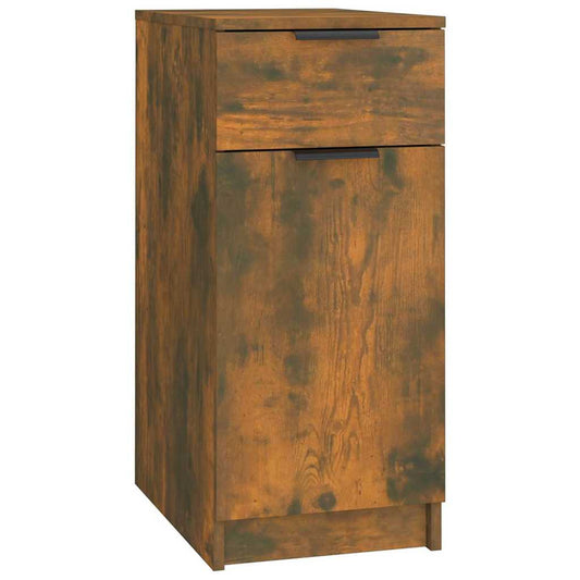 vidaXL Desk Cabinet Smoked Oak 33,5x50x75 cm Engineered Wood