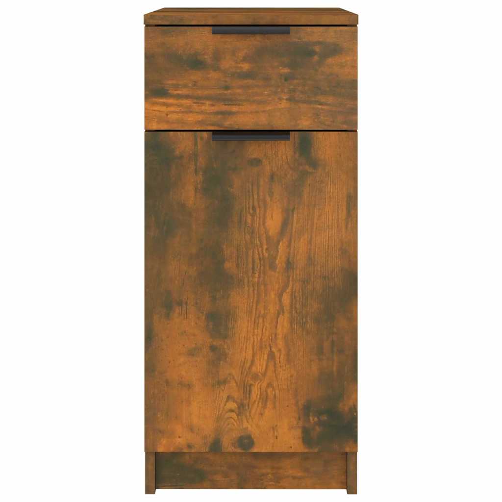 vidaXL Desk Cabinet Smoked Oak 33,5x50x75 cm Engineered Wood