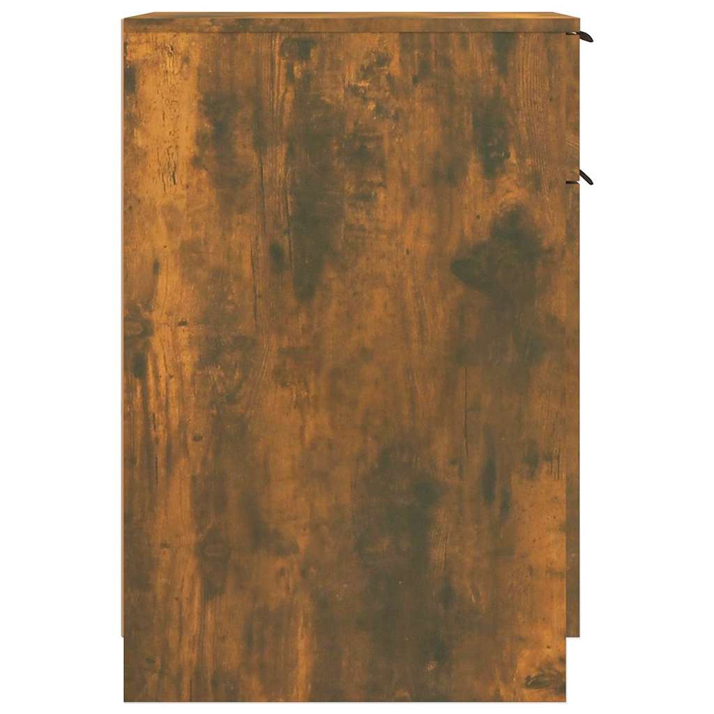vidaXL Desk Cabinet Smoked Oak 33,5x50x75 cm Engineered Wood