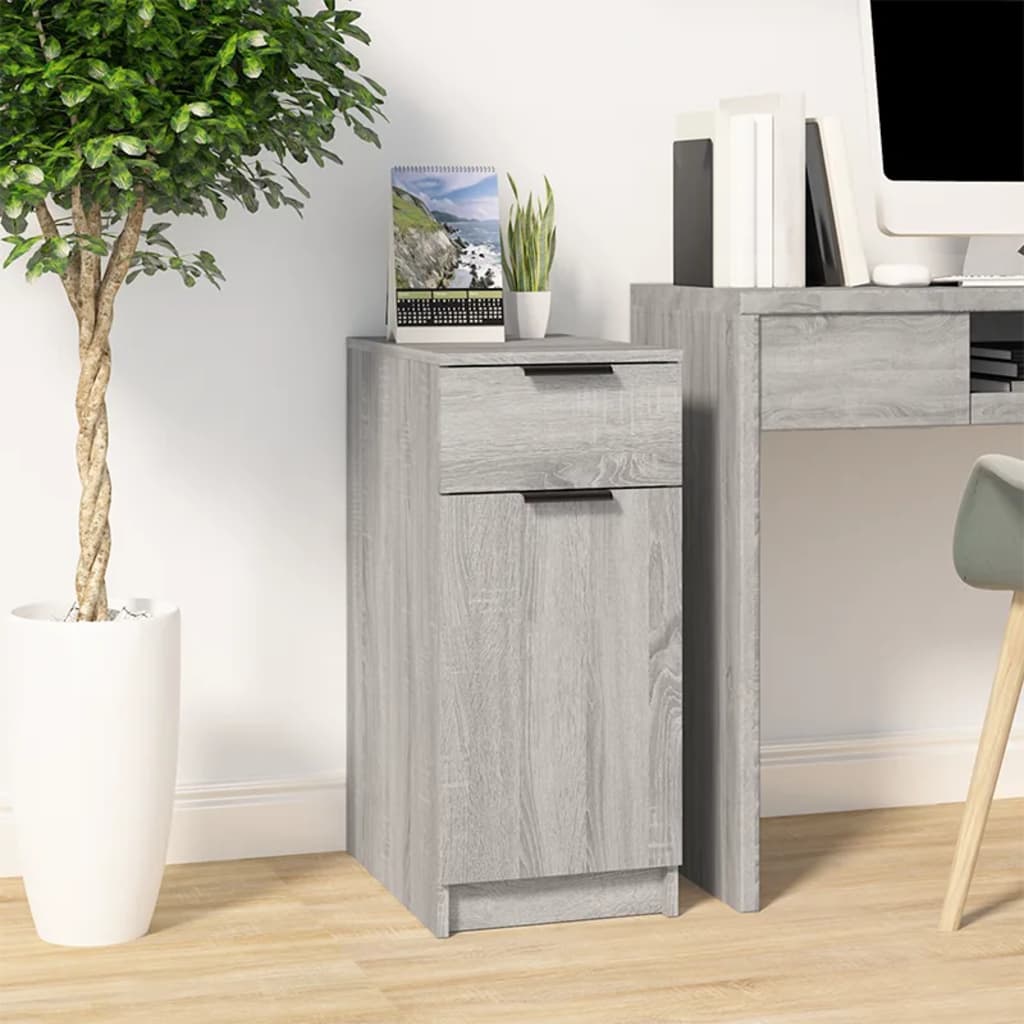 vidaXL Desk Cabinet | Grey sonoma | Engineered wood | 33.5x50x75 cm