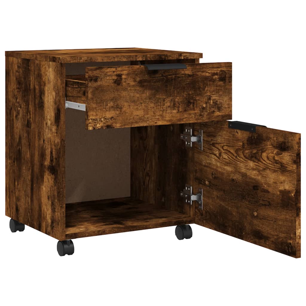 vidaXL File Cabinet | Smoked Oak | Engineered Wood | Regular