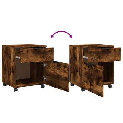 vidaXL File Cabinet | Smoked Oak | Engineered Wood | Regular