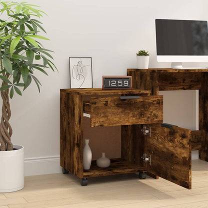 vidaXL File Cabinet | Smoked Oak | Engineered Wood | Regular