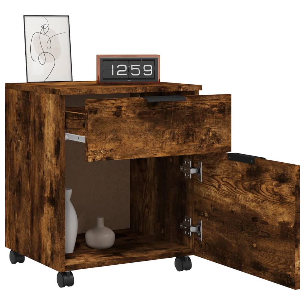 vidaXL File Cabinet | Smoked Oak | Engineered Wood | Regular