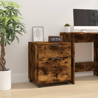vidaXL File Cabinet | Smoked Oak | Engineered Wood | Regular