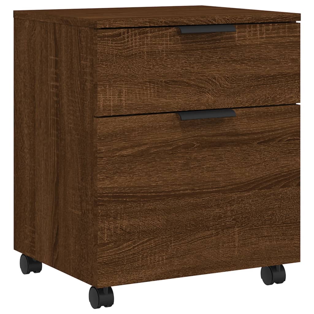 vidaXL File Cabinet | Brown oak | Engineered wood | Medium | File Cabinet