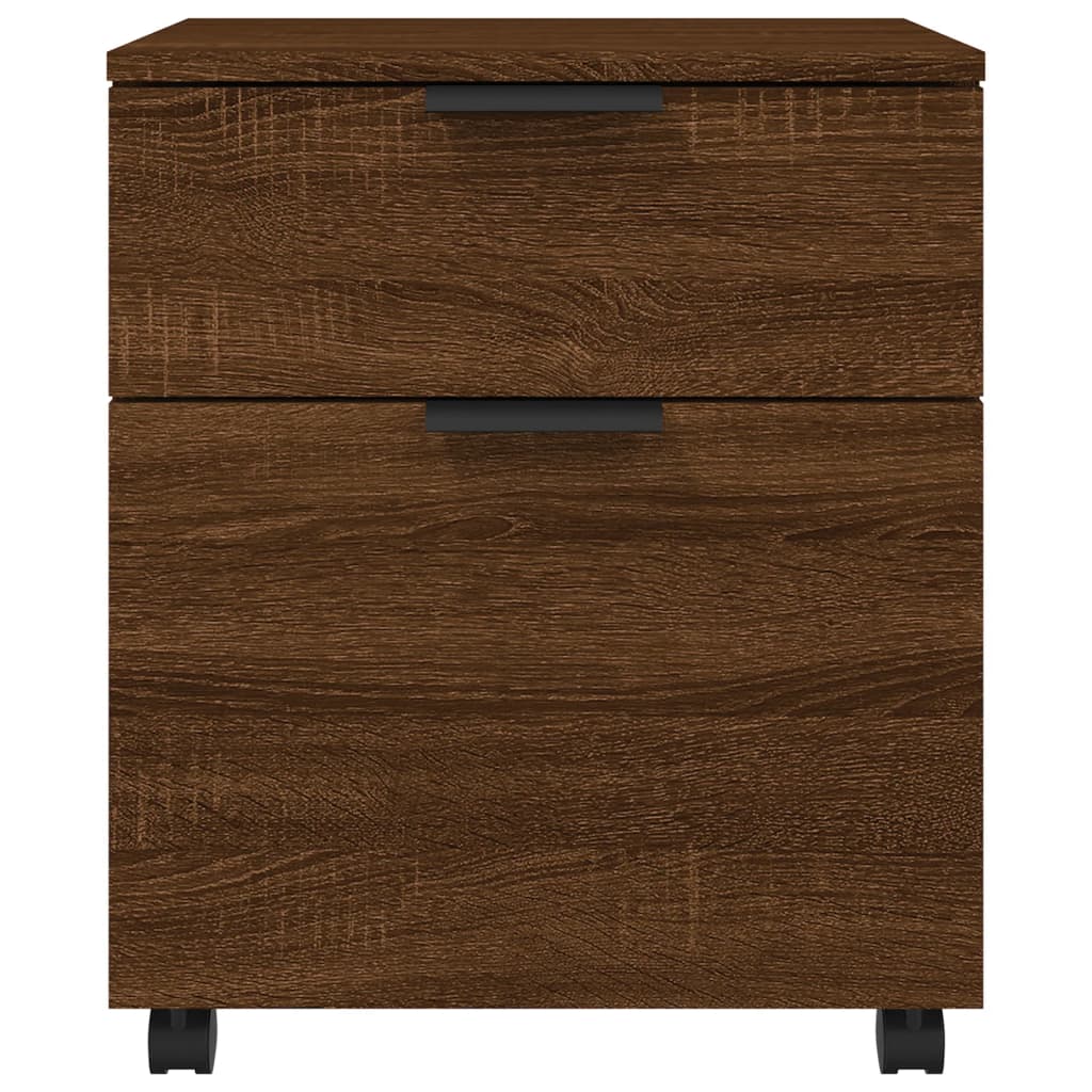 vidaXL File Cabinet | Brown oak | Engineered wood | Medium | File Cabinet