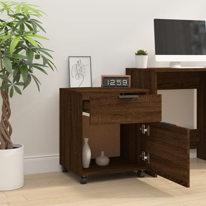 vidaXL File Cabinet | Brown oak | Engineered wood | Medium | File Cabinet