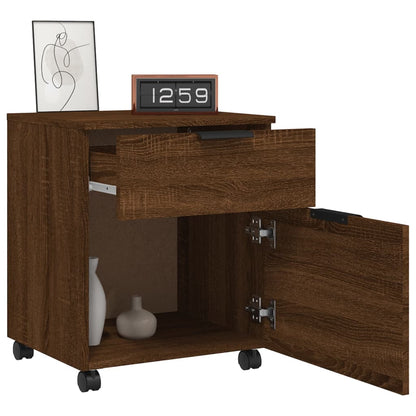 vidaXL File Cabinet | Brown oak | Engineered wood | Medium | File Cabinet