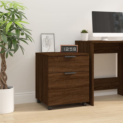 vidaXL File Cabinet | Brown oak | Engineered wood | Medium | File Cabinet