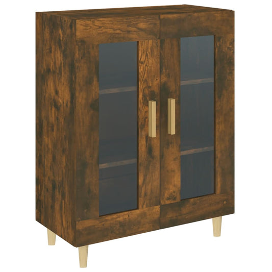 vidaXL Sideboard Smoked Oak 69.5x34x90 cm Engineered Wood