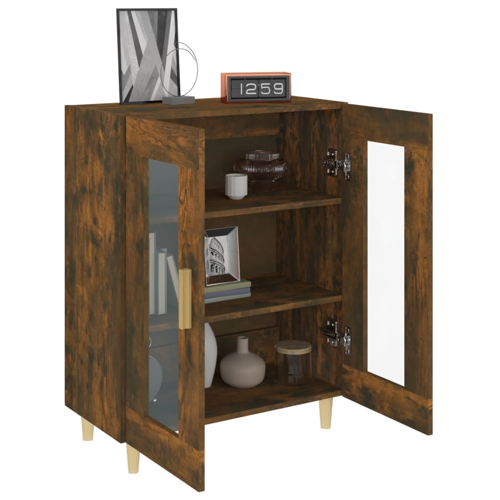 vidaXL Sideboard Smoked Oak 69.5x34x90 cm Engineered Wood