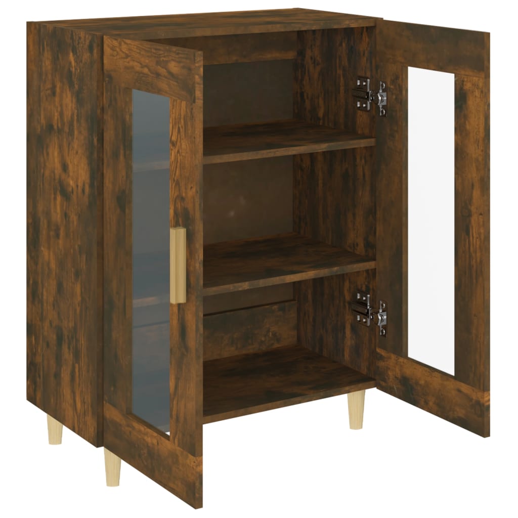vidaXL Sideboard Smoked Oak 69.5x34x90 cm Engineered Wood