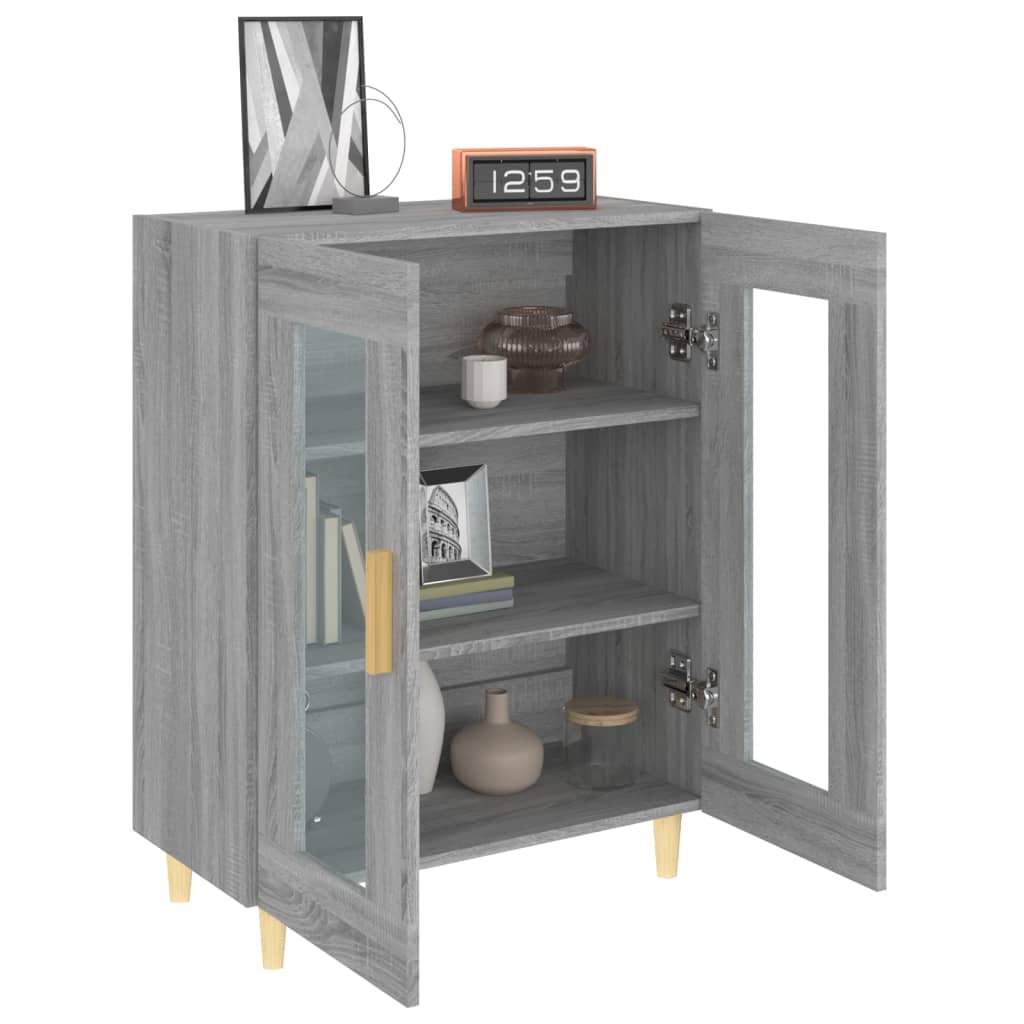vidaXL Sideboard Grey Sonoma 69.5x34x90 cm Engineered Wood